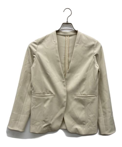 SOEJU（ソージュ）SOEJU (ソージュ) ウールライクノーカラージャケット アイボリー サイズ:Mの古着・服飾アイテム