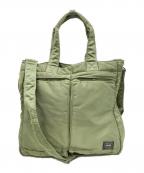 PORTERポーター）の古着「TANKER TOTE BAG」｜カーキ セージグリーン
