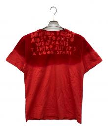Maison Margiela（メゾンマルジェラ）の古着「フロッキー加工エイズTシャツ」｜レッド