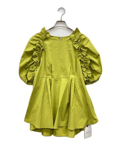 ARPEGE STORY（アルページュストーリー）Arpege story (アルページュストーリー) 袖フリルペプラムブラウス 黄緑 サイズ:1 未使用品の古着・服飾アイテム