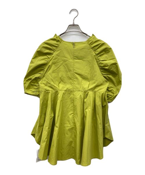 ARPEGE STORY（アルページュストーリー）Arpege story (アルページュストーリー) 袖フリルペプラムブラウス 黄緑 サイズ:1 未使用品の古着・服飾アイテム