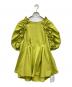 Arpege story（アルページュストーリー）の古着「袖フリルペプラムブラウス」｜黄緑