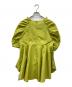 Arpege story (アルページュストーリー) 袖フリルペプラムブラウス 黄緑 サイズ:1 未使用品：5000円