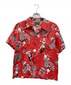 Dry Bonesドライボーンズ）の古着「レーヨンシャツ」｜レッド