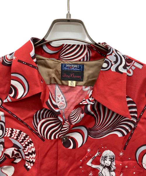 Dry Bones（ドライボーンズ）Dry bones (ドライボーンズ) レーヨンシャツ レッド サイズ:L 40の古着・服飾アイテム