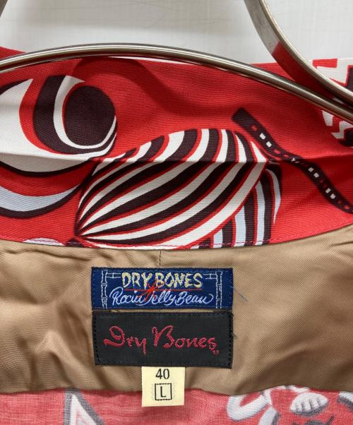 Dry Bones（ドライボーンズ）Dry bones (ドライボーンズ) レーヨンシャツ レッド サイズ:L 40の古着・服飾アイテム