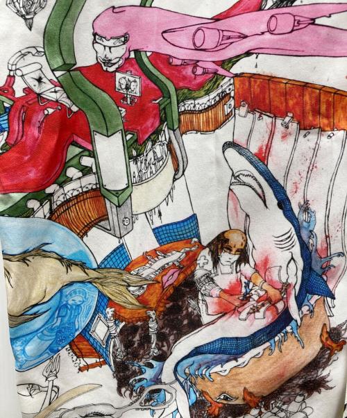 Denham（デンハム）Denham (デンハム) オープンカラーシャツ ホワイト サイズ:Lの古着・服飾アイテム