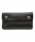 CHROME HEARTS（クロムハーツ）の古着「WAVE CROSS BTN WALLET/ウェーブクロスボタンウォレット」｜ブラック