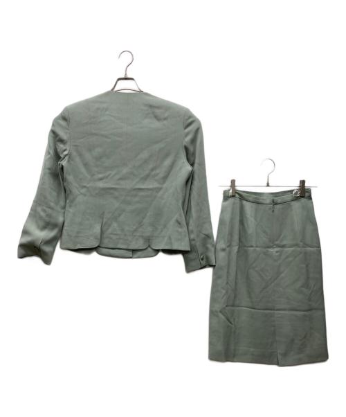 BURBERRY（バーバリー）BURBERRY (バーバリー) ノーカラースーツスカート 黄緑 サイズ:9の古着・服飾アイテム