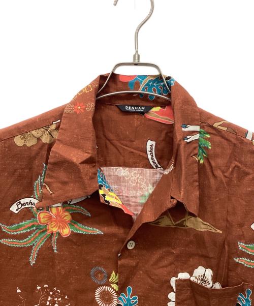 Denham（デンハム）Denham (デンハム) アロハシャツ ブラウン サイズ:X-LARGEの古着・服飾アイテム