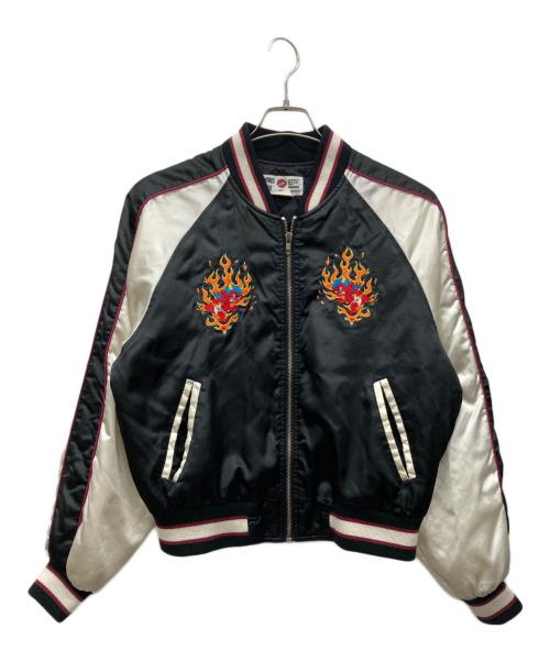 worldwide（ワールドワイド）worldwide (ワールドワイド) スカジャン ブラック サイズ:LARGEの古着・服飾アイテム