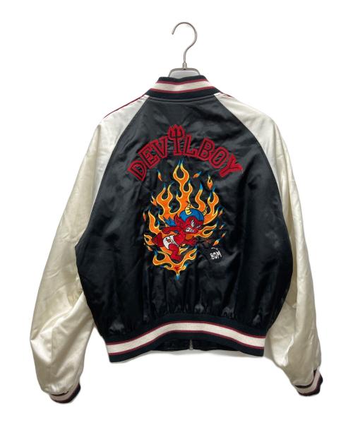 worldwide（ワールドワイド）worldwide (ワールドワイド) スカジャン ブラック サイズ:LARGEの古着・服飾アイテム