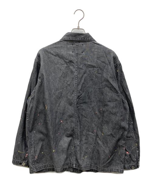 JOHNBULL（ジョンブル）JOHNBULL (ジョンブル) ペイントカバーオール ブラック サイズ:Mの古着・服飾アイテム