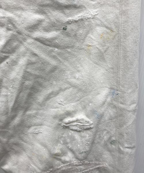 JOHNBULL（ジョンブル）JOHNBULL (ジョンブル) ペンキ加工ダメージデニムパンツ ホワイト サイズ:Mの古着・服飾アイテム