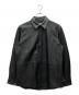 NUDIE JEANS（ヌーディー・ジーンズ）の古着「HUGO LEATHER SHIRT」｜ブラック