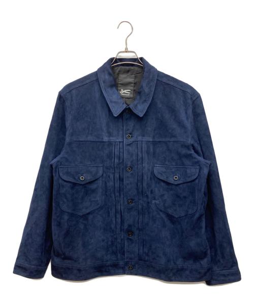 Denham（デンハム）Denham (デンハム) スウェードレザージャケット ネイビー サイズ:XLの古着・服飾アイテム
