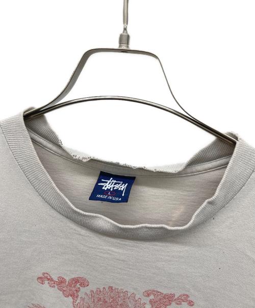 stussy（ステューシー）stussy (ステューシー) SSリンクドラゴンTシャツ ベージュ サイズ:Lの古着・服飾アイテム