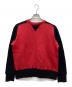 SETA sportswear（セタ スポーツウエア）の古着「2トーン両Vスウェット」｜レッド