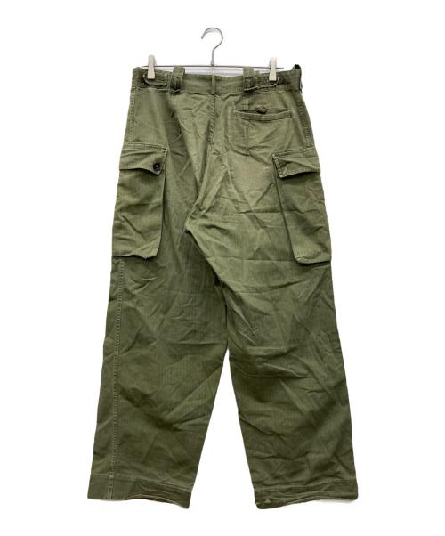 オランダ軍（オランダグン）オランダ軍 (オランダグン) HBTヘリンボーンツイルミリタリーパンツ オリーブ サイズ:90×80の古着・服飾アイテム