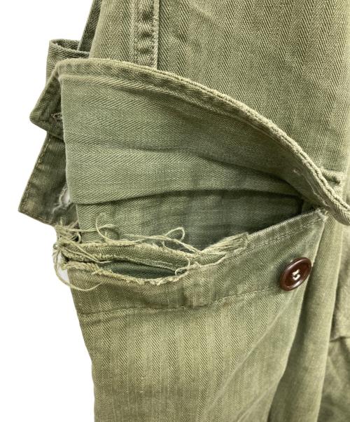 オランダ軍（オランダグン）オランダ軍 (オランダグン) HBTヘリンボーンツイルミリタリーパンツ オリーブ サイズ:90×80の古着・服飾アイテム