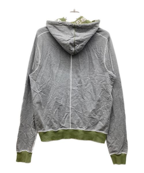 DIESEL（ディーゼル）DIESEL (ディーゼル) ロングスリーブジップパーカー グレー サイズ:JPN Lの古着・服飾アイテム