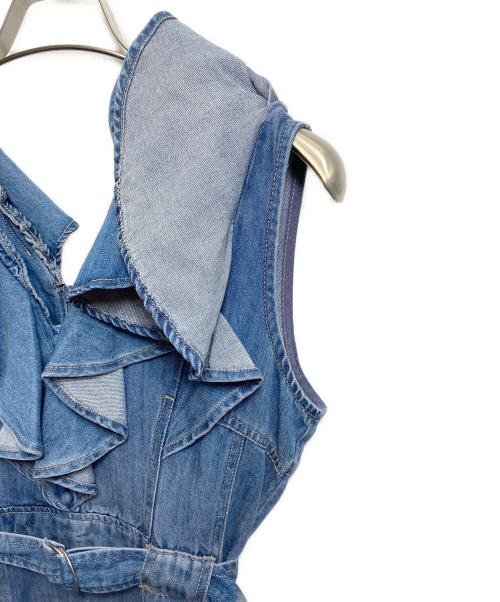 Snidel（スナイデル）Snidel (スナイデル) デニムフリルワンピース インディゴの古着・服飾アイテム