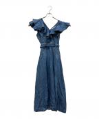 Snidelスナイデル）の古着「デニムフリルワンピース」｜インディゴ