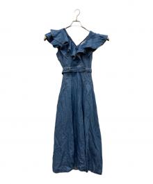 Snidel（スナイデル）の古着「デニムフリルワンピース」｜インディゴ