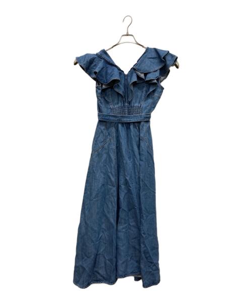 Snidel（スナイデル）Snidel (スナイデル) デニムフリルワンピース インディゴの古着・服飾アイテム