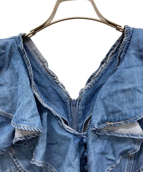 Snidel（スナイデル）Snidel (スナイデル) デニムフリルワンピース インディゴの古着・服飾アイテム