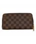 LOUIS VUITTON（ルイ ヴィトン）の古着「ダミエ　ジッピーウォレット」｜ブラウン