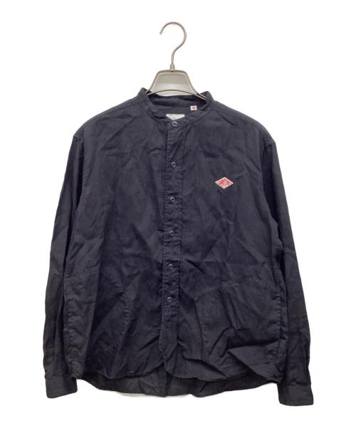 DANTON（ダントン）DANTON (ダントン) リネンバンドカラーシャツ ブラック サイズ:36の古着・服飾アイテム