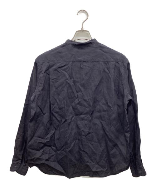 DANTON（ダントン）DANTON (ダントン) リネンバンドカラーシャツ ブラック サイズ:36の古着・服飾アイテム