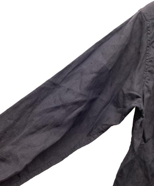 DANTON（ダントン）DANTON (ダントン) リネンバンドカラーシャツ ブラック サイズ:36の古着・服飾アイテム