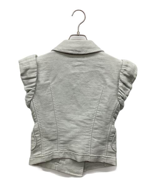 BOTTEGA VENETA（ボッテガベネタ）BOTTEGA VENETA (ボッテガベネタ) 丸襟半袖ギャザージャケット グレー サイズ:38の古着・服飾アイテム