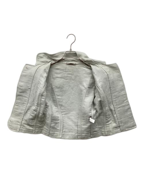 BOTTEGA VENETA（ボッテガベネタ）BOTTEGA VENETA (ボッテガベネタ) 丸襟半袖ギャザージャケット グレー サイズ:38の古着・服飾アイテム