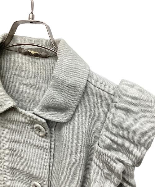 BOTTEGA VENETA（ボッテガベネタ）BOTTEGA VENETA (ボッテガベネタ) 丸襟半袖ギャザージャケット グレー サイズ:38の古着・服飾アイテム