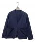 SOEJU（ソージュ）の古着「シアサッカーノーカラージャケット」｜ネイビー