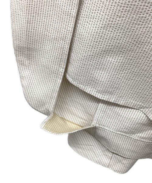 SOEJU（ソージュ）SOEJU (ソージュ) シアサッカーノーカラージャケット ベージュ サイズ:Mの古着・服飾アイテム