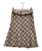 BURBERRY BLUE LABELバーバリーロンドンブルーレーベル）の古着「チェックスカート」｜ベージュ