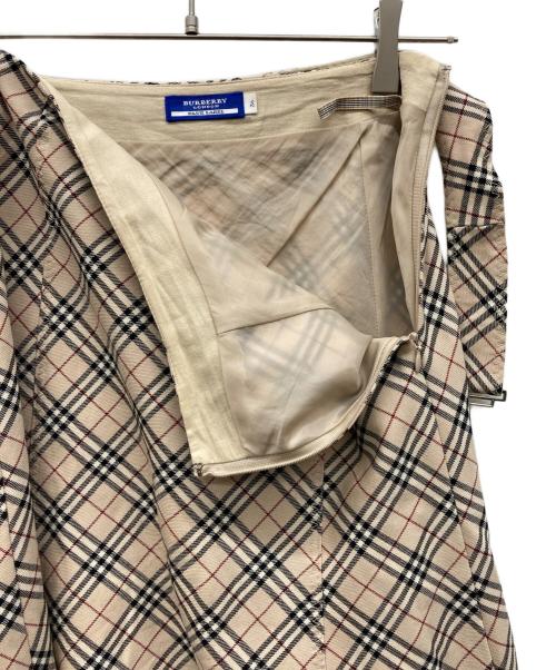 BURBERRY BLUE LABEL（バーバリーロンドンブルーレーベル）BURBERRY BLUE LABEL (バーバリーロンドンブルーレーベル) チェックスカート ベージュ サイズ:36の古着・服飾アイテム