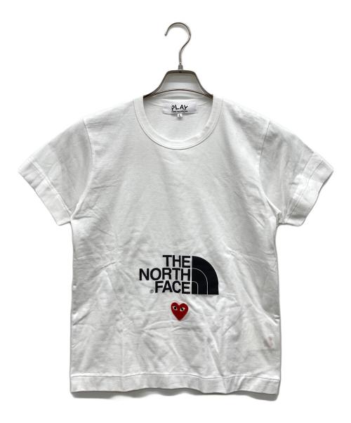 THE NORTH FACE（ザ ノース フェイス）THE NORTH FACE (ザ ノース フェイス) PLAY COMME des GARCONS (プレイコムデギャルソン) コラボTシャツ ホワイト サイズ:Lの古着・服飾アイテム