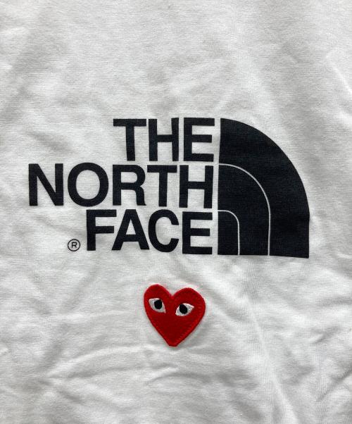 THE NORTH FACE（ザ ノース フェイス）THE NORTH FACE (ザ ノース フェイス) PLAY COMME des GARCONS (プレイコムデギャルソン) コラボTシャツ ホワイト サイズ:Lの古着・服飾アイテム