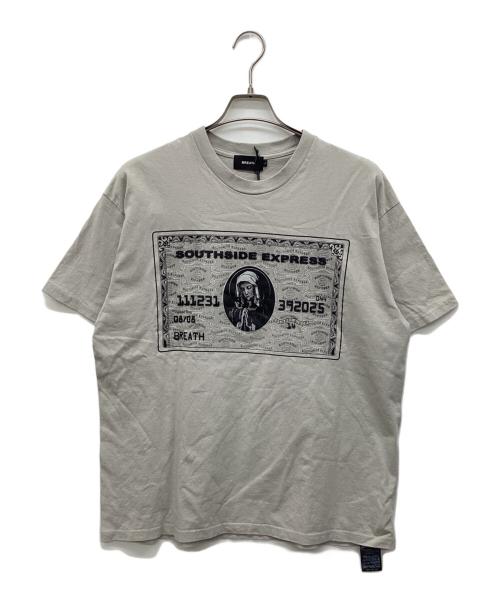 BREATH（ブレス）BREATH (ブレス) BLACK CARD TEE グレー サイズ:Lの古着・服飾アイテム