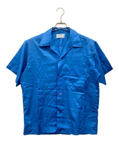 Hilton（ヒルトン）Hilton (ヒルトン) オープンカラーシャツ ブルー サイズ:15-M-15 1/2の古着・服飾アイテム