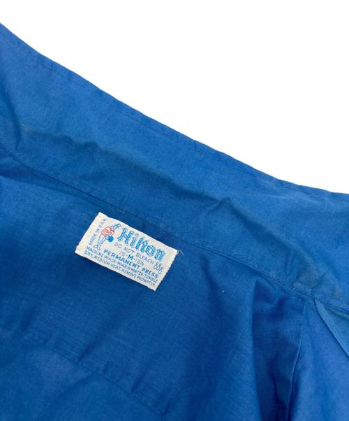 Hilton（ヒルトン）Hilton (ヒルトン) オープンカラーシャツ ブルー サイズ:15-M-15 1/2の古着・服飾アイテム