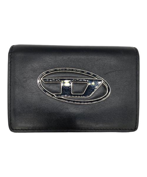 DIESEL（ディーゼル）DIESEL (ディーゼル) オーバルD3つ折り財布 ブラックの古着・服飾アイテム