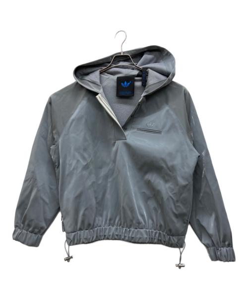 adidas（アディダス）adidas (アディダス) HALF ZIP HOODIE グレー サイズ:Sの古着・服飾アイテム