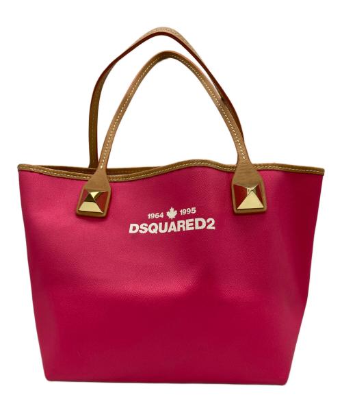 DSQUARED2（ディースクエアード）DSQUARED2 (ディースクエアード) トートバッグ ピンクの古着・服飾アイテム