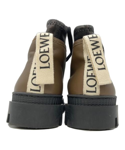 LOEWE（ロエベ）LOEWE (ロエベ) ストレッチ コンバット ブーツ ブラウン サイズ:38の古着・服飾アイテム